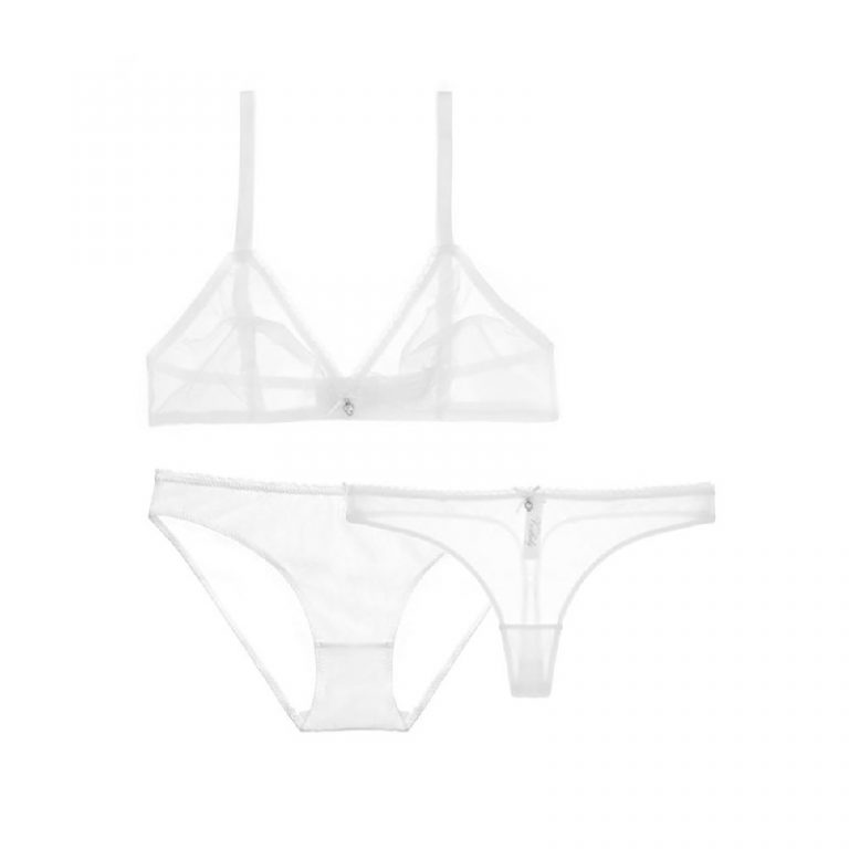 Sexy See Through Wire free Bra Set And Panties Set - Image 7