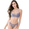 Sexy lingerie lace padded bra underpants set