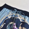 Silk Print Patchwork Wool Knitting High Waist Skirt - Image 3