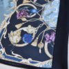 Silk Print Patchwork Wool Knitting High Waist Skirt - Image 4