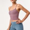 Soft Nylon Workout Fitness Bras Crop Tops - Image 11