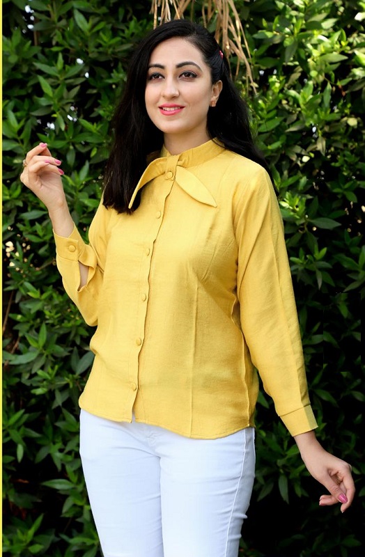 Solid Color Cotton Long Sleeve Casual Shirt - Image 2