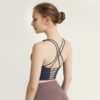 Solid Spaghetti Straps Yoga Gym Crop Tops - Image 6