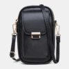 Solid Zipper Crossbody Shoulder Bag - Image 2