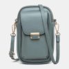 Solid Zipper Crossbody Shoulder Bag - Image 4