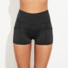 Sporty Solid Pockets Yoga Short Pants - Image 6