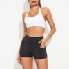 Sporty Solid Pockets Yoga Short Pants - Image 7