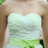 Strapless Sash Bow Lace Up Organza Bridesmaid Dress - Image 12