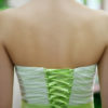 Strapless Sash Bow Lace Up Organza Bridesmaid Dress - Image 13