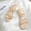 Strappy Flat Rubber Sole Sewing Casual Sandals - Image 2