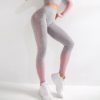 Striped Hip Enhancing Running Gym Fitness Leggings
