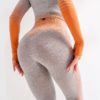 Striped Hip Enhancing Running Gym Fitness Leggings - Image 3