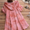 Tie-dyed Hooded Casual Blouse - Image 3