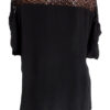 Top - Crochet Style Shoulder Floral Embroidered Accents - Image 3
