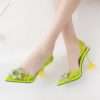 Transparent Clear Crystal Colorful Pvc High Heels Sandals - Image 4