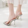 Transparent Clear Crystal Colorful Pvc High Heels Sandals - Image 6