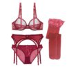 Transparent Ultra-thin Solid Lingerie Bra set - Image 2
