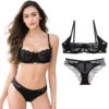 Transparent comfort girl underwear bra set