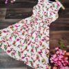 Vintage Floral Print Sleeveless Mini Dress - Image 3