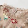 Vintage Flower Embroidery Midi Dress - Image 3
