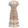 Vintage Flower Embroidery Midi Dress - Image 2