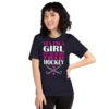 Yes I Am A Girl Yes I Love Me Some Field Hockey Unisex Premium T-Shirt - Image 2