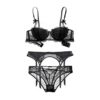 Sexy Embroidery Bra and Panty With Garters 3pcs Sets - Image 4
