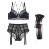 Sexy Bra Unlined Underwear Floral Lace Bra Set - Image 7