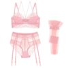 Sexy Bra Unlined Underwear Floral Lace Bra Set - Image 8