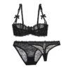 Sexy Lingerie Transparent Underwire Lace Ultra-Thin Bra Set - Image 6