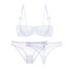 Sexy Lingerie Transparent Underwire Lace Ultra-Thin Bra Set - Image 4