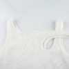 Bandage Hollow Out Ribbed Crop Tops - Image 7