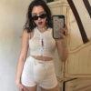 Bodycon Gym Ribbed High Waist Booty Shorts - Image 2