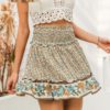 Bohemian Floral Print High Waist Short Skirts - Image 4