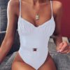 Bunched Cup Belt and Buckle One Piece Swimsuit - Image 5