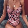 Bunched Cup Belt and Buckle One Piece Swimsuit - Image 6