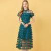 Cake Lace Ruffles Vintage Midi Dress