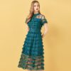 Cake Lace Ruffles Vintage Midi Dress - Image 4