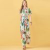 Casual Drawstring Floral Print Sexy Rompers