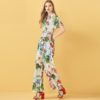 Casual Drawstring Floral Print Sexy Rompers - Image 2