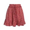 Casual Floral Print High Waist Ruffles Short Skirt - Image 5