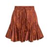 Casual Floral Print High Waist Ruffles Short Skirt - Image 7