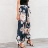 Casual Floral Print Wide Leg Pants - Image 2