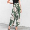 Casual Floral Print Wide Leg Pants - Image 3