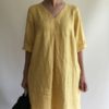 Casual Pleated Half Sleeve V-neck Plus Size Dress - Image 2