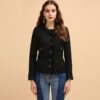 Casual Ruffled Lace Button Coats Tops