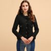 Casual Ruffled Lace Button Coats Tops - Image 2
