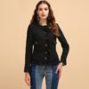 Casual Ruffled Lace Button Coats Tops - Image 3