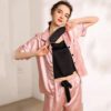 Casual Satin Soft Faux Silk Sleepwear Sets