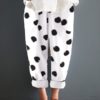 Cotton Polka Dot Elastic Waist Pockets Pants